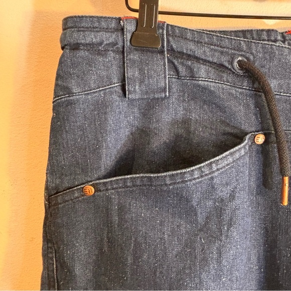 EN STATE OF ELEVENATE Sz M Cabin Pants Denim Sweden Pockets Comfort Pants NEW - Picture 5 of 13
